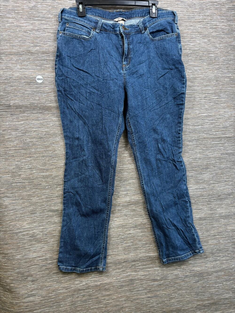Duluth Jeans Daily Denim Slim Leg Women's Size 16x29 Medium Wash Mid-Rise 40712
